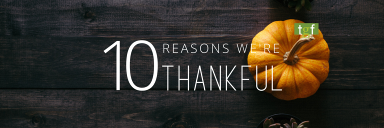 reasons we're thankful